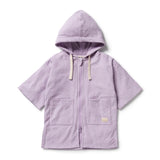 Organic Terry Hooded Towel - Lavender Shells