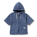 Organic Terry Hooded Towel - Deep Blue