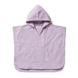 Organic Terry Hooded Poncho - Lavender Shells