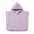 Organic Terry Hooded Poncho - Lavender Shells