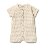 Milk Cloud Organic Knitted Chevron Growsuit