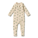 Tiny Palm Organic Zipsuit with Feet