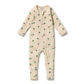 Tiny Palm Organic Zipsuit with Feet