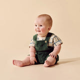Moss Green Organic Cord Overalls
