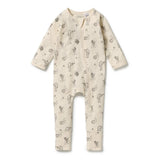 Whispering Willows Organic Zipsuit with Feet