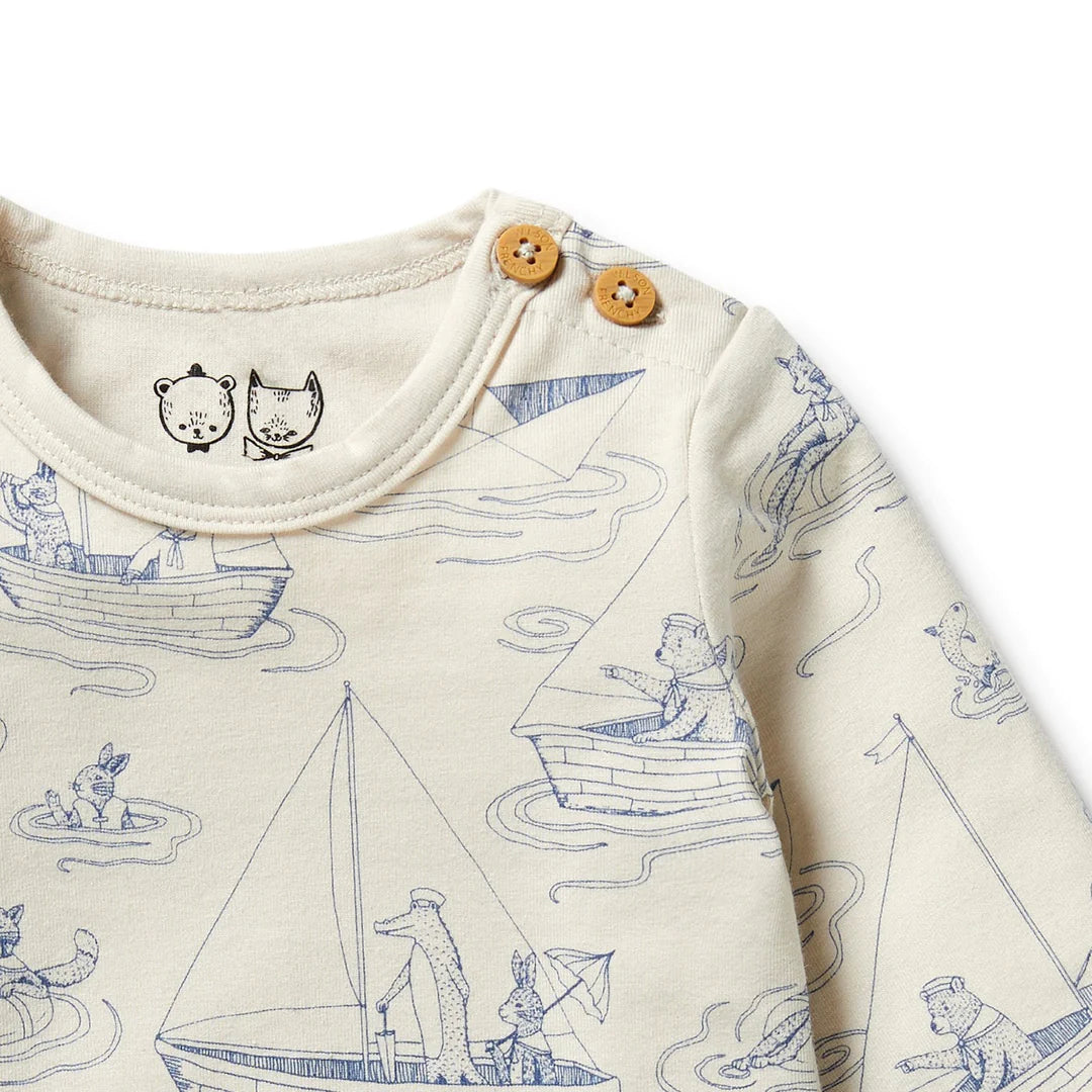 Wilson and Frenchy Organic Bodysuit - Sail Away