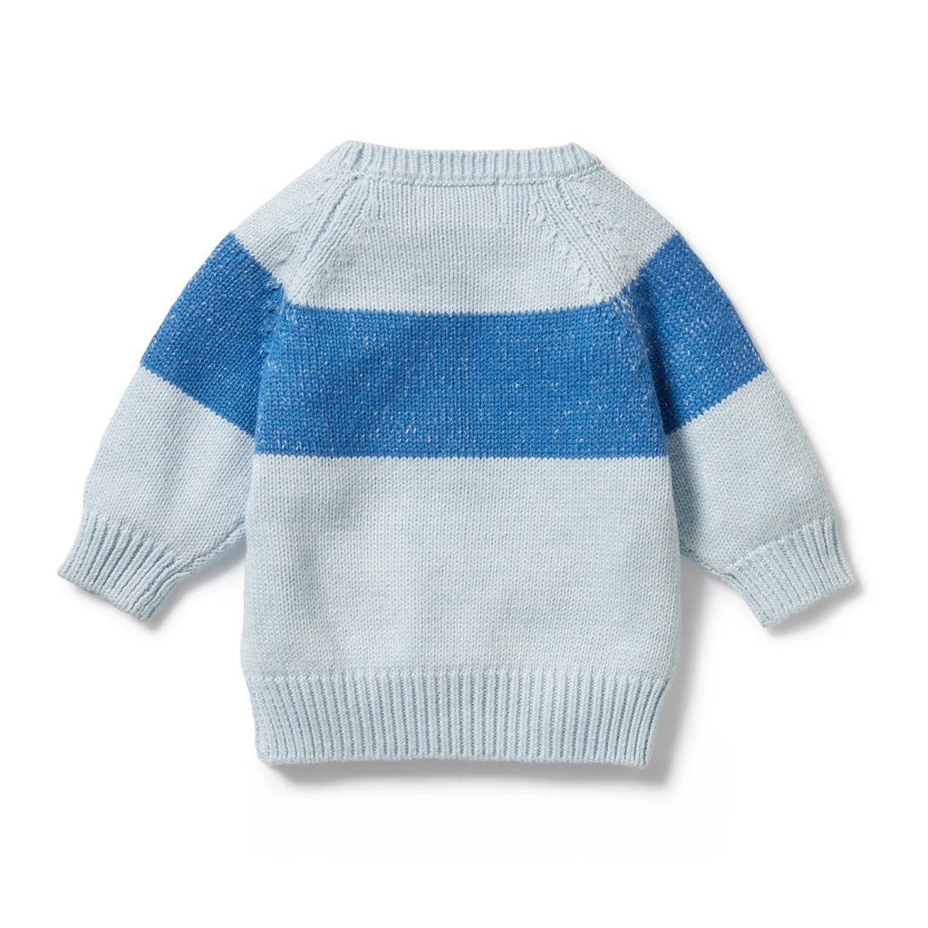 Wilson and Frenchy Knitted Stripe Jumper - Bluebell