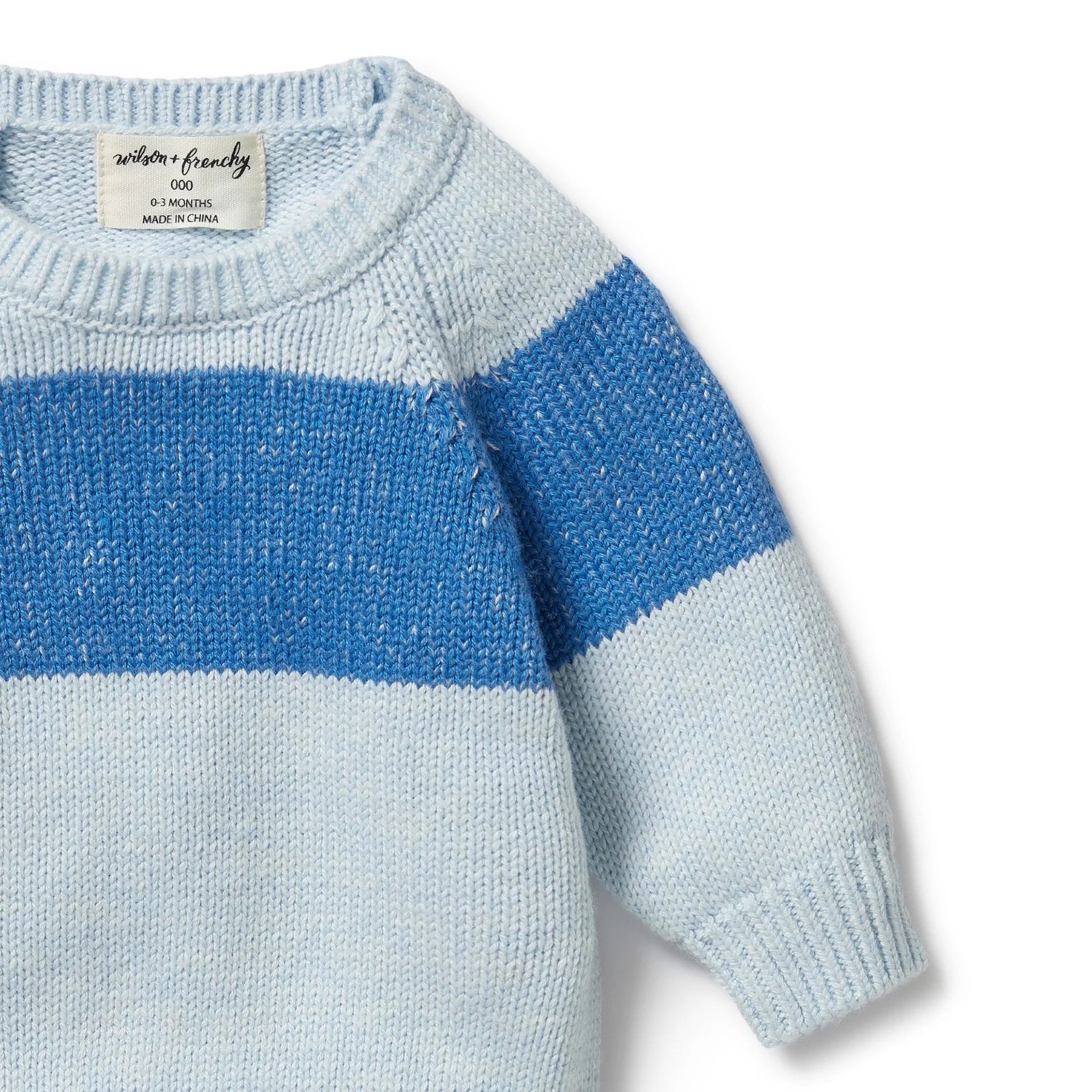 Wilson and Frenchy Knitted Stripe Jumper - Bluebell