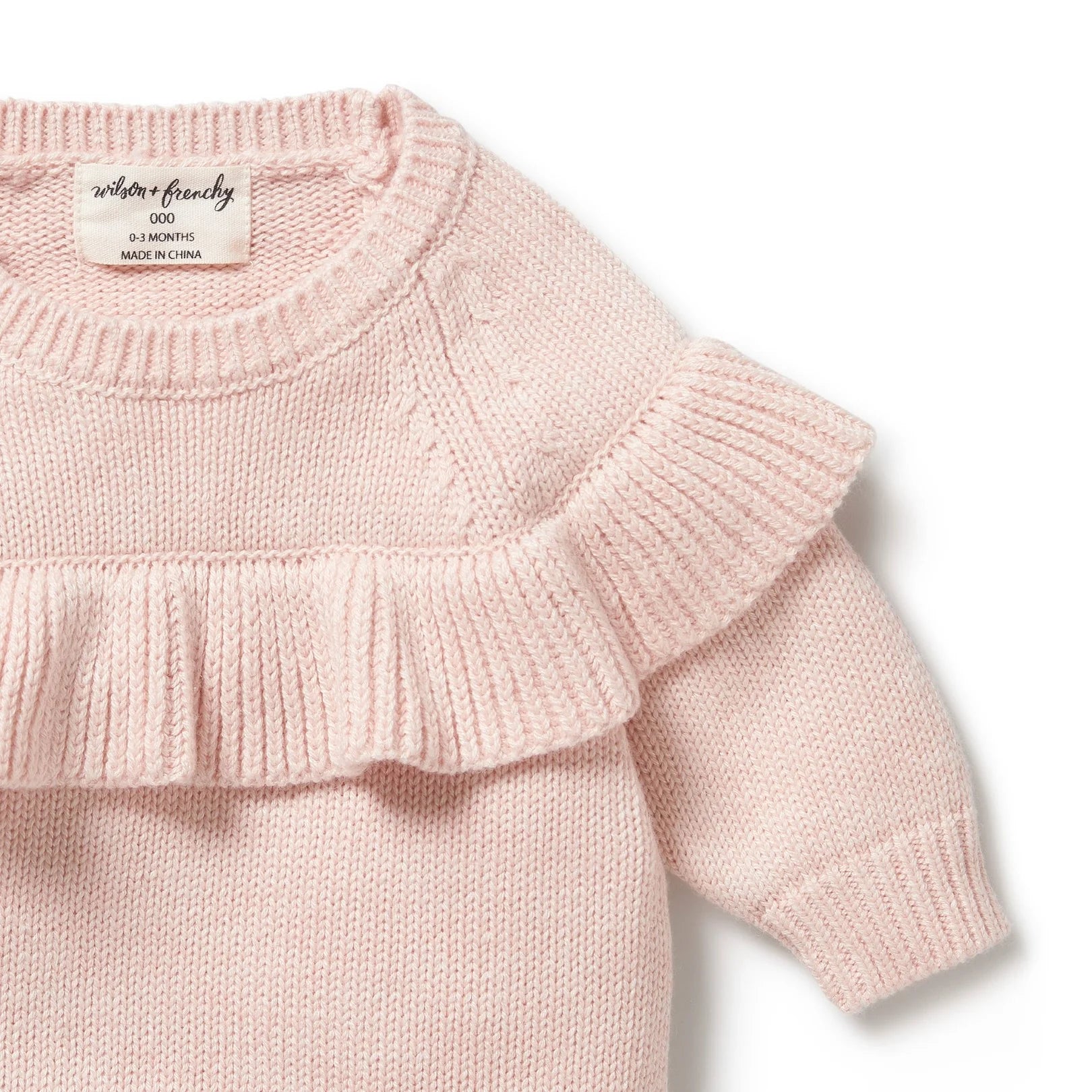 Wilson and Frenchy Knitted Ruffle Jumper - Pink