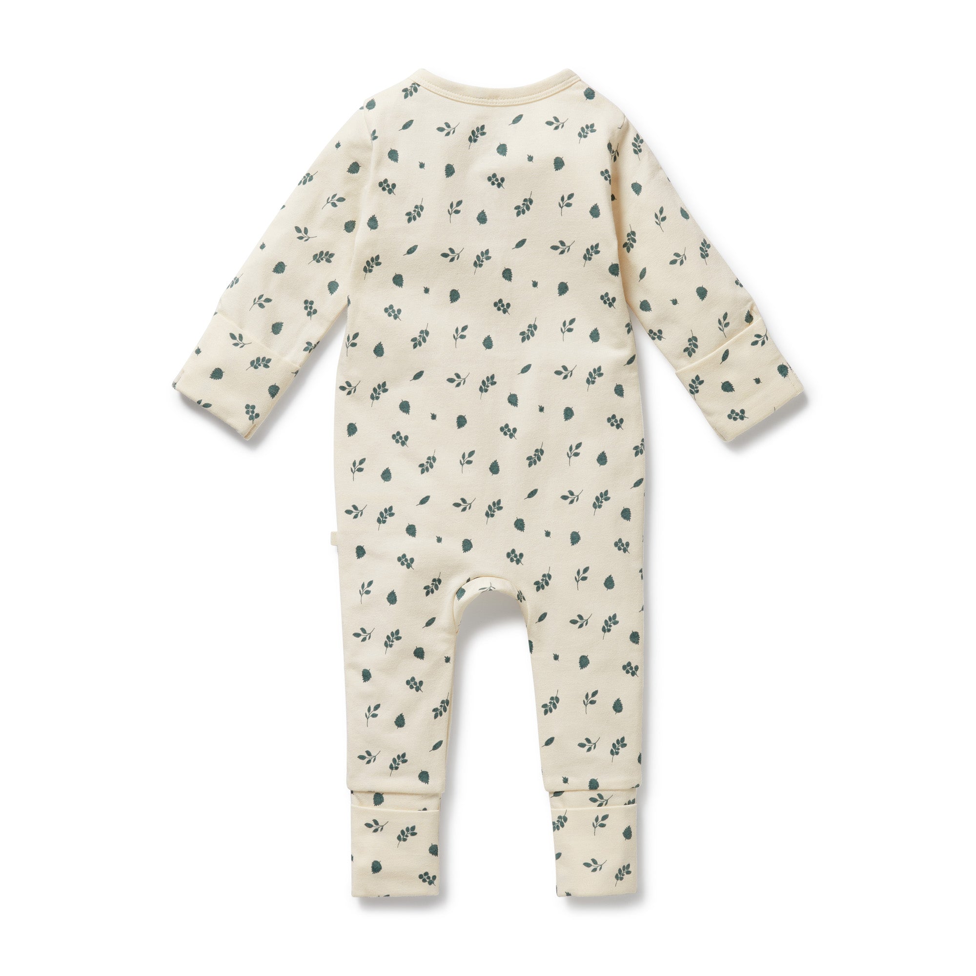 Twilight Leaf Organic Zipsuit with Feet