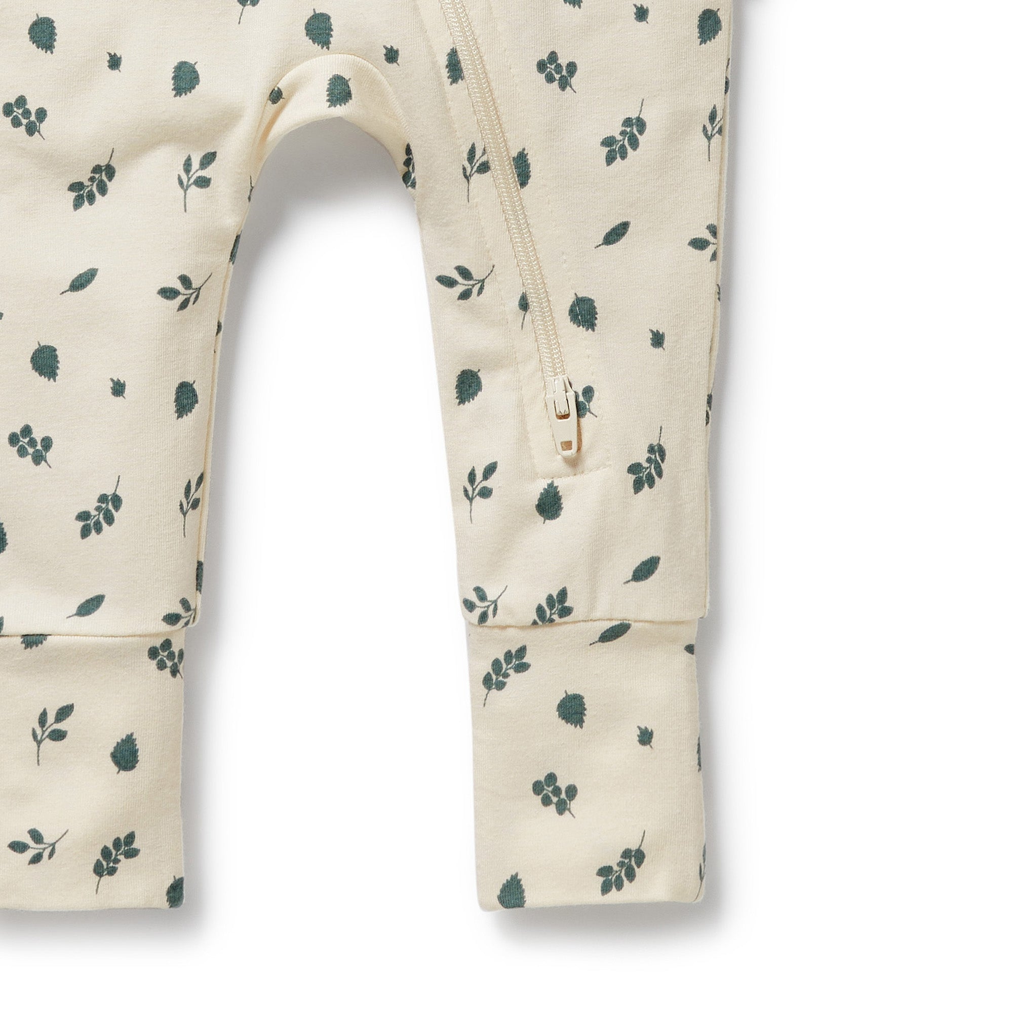 Twilight Leaf Organic Zipsuit with Feet
