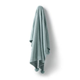 Duck Egg Organic Knitted Blanket