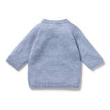 Blue Speckle Organic Knitted Kimono Cardigan