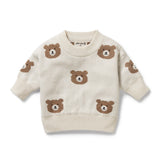 Beary Cute Organic Knitted Jacquard Jumper