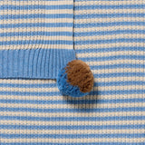 Frosted Blue Organic Knitted Stripe Blanket