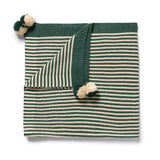 Clover Stripe Organic Knitted Stripe Blanket