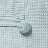 Cloud Blue Organic Knitted Blanket