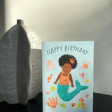 Mermaid "Happy Birthday" Card