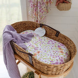 Lavender Diamond Knit Organic Baby Blanket