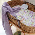 Lavender Diamond Knit Organic Baby Blanket