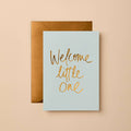 Welcome Little One New Baby Card – Cool Blue