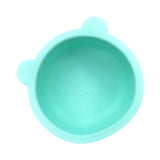 Bear Suction Bowl and Mini Cutlery Set - Mint/Blue