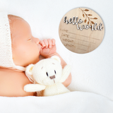 Classic Birth Announcement Disc: Black