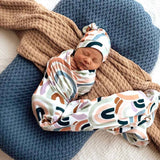 Rainbow Baby Organic Jersey Wrap & Beanie Set