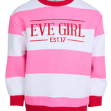 Contrast Stripe Crew - PINK