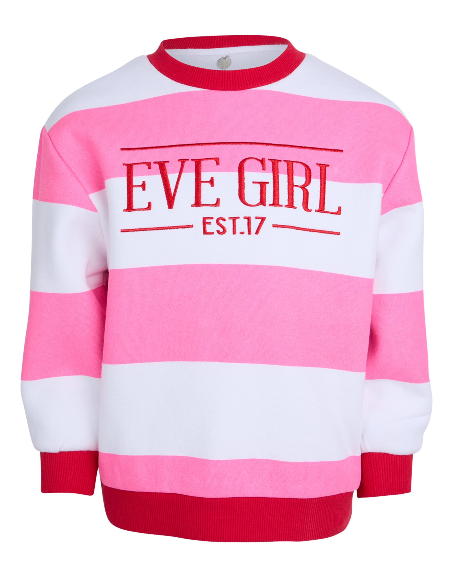 Contrast Stripe Crew - PINK