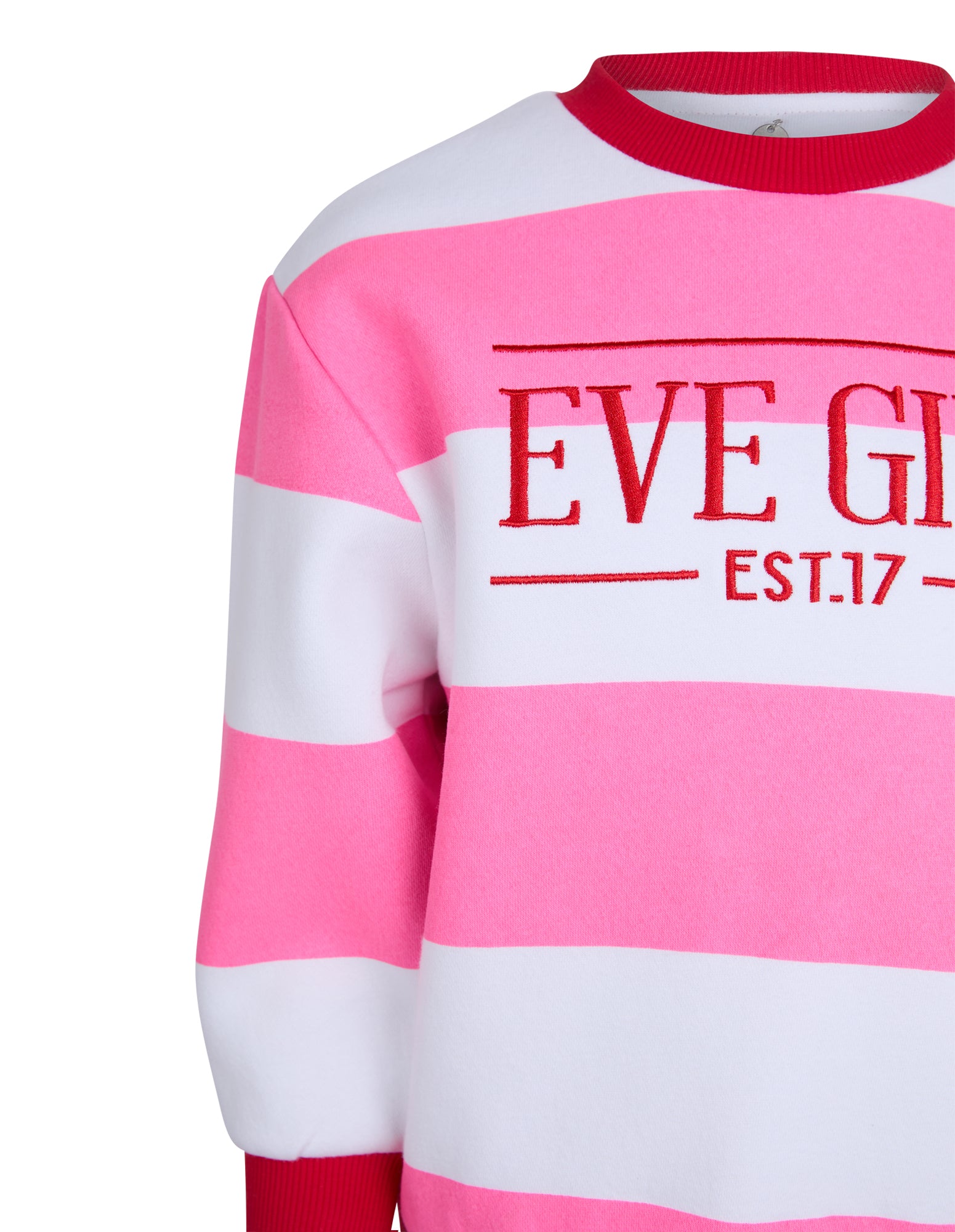 Contrast Stripe Crew - PINK