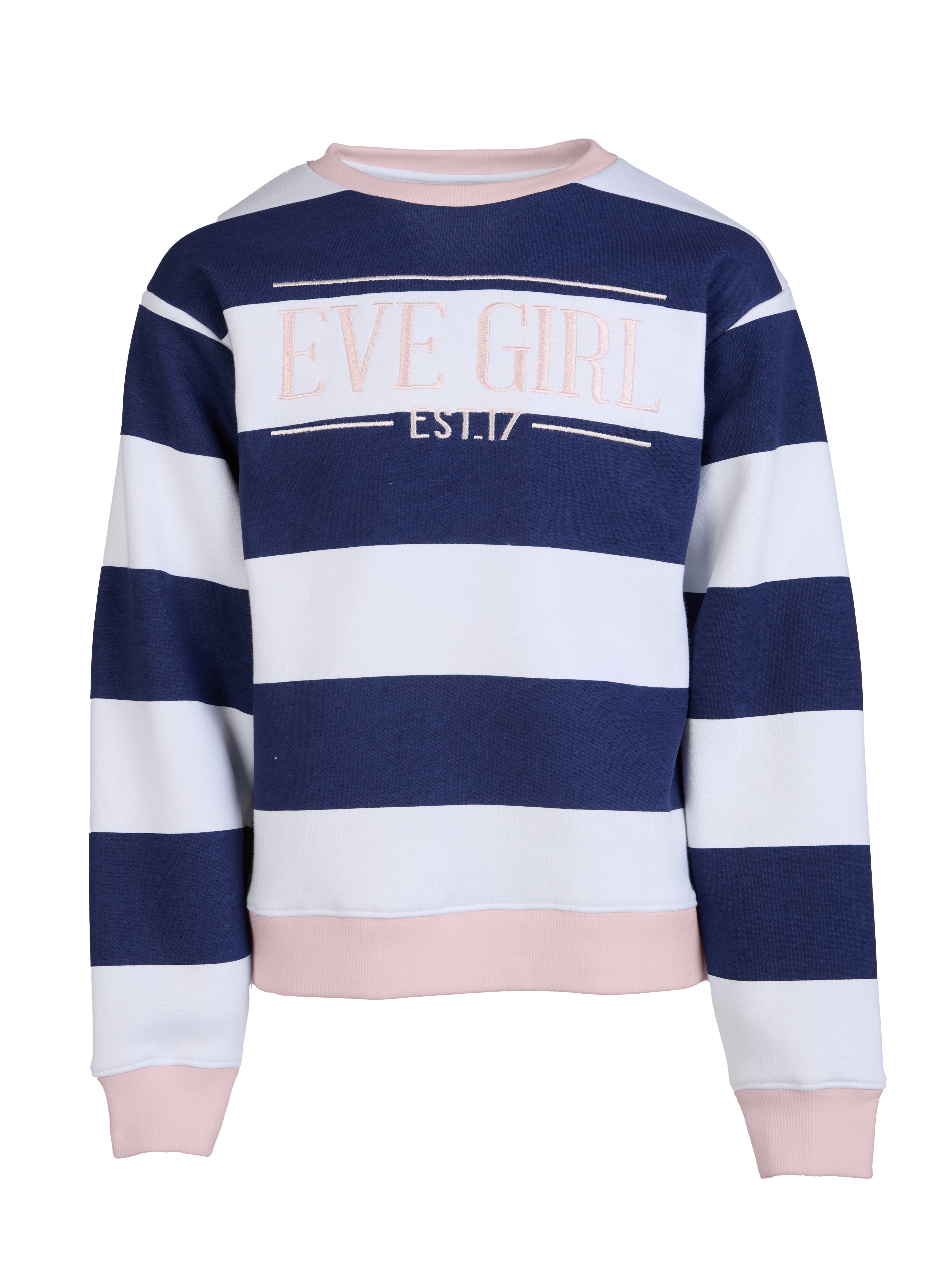 Contrast Stripe Crew - NAVY