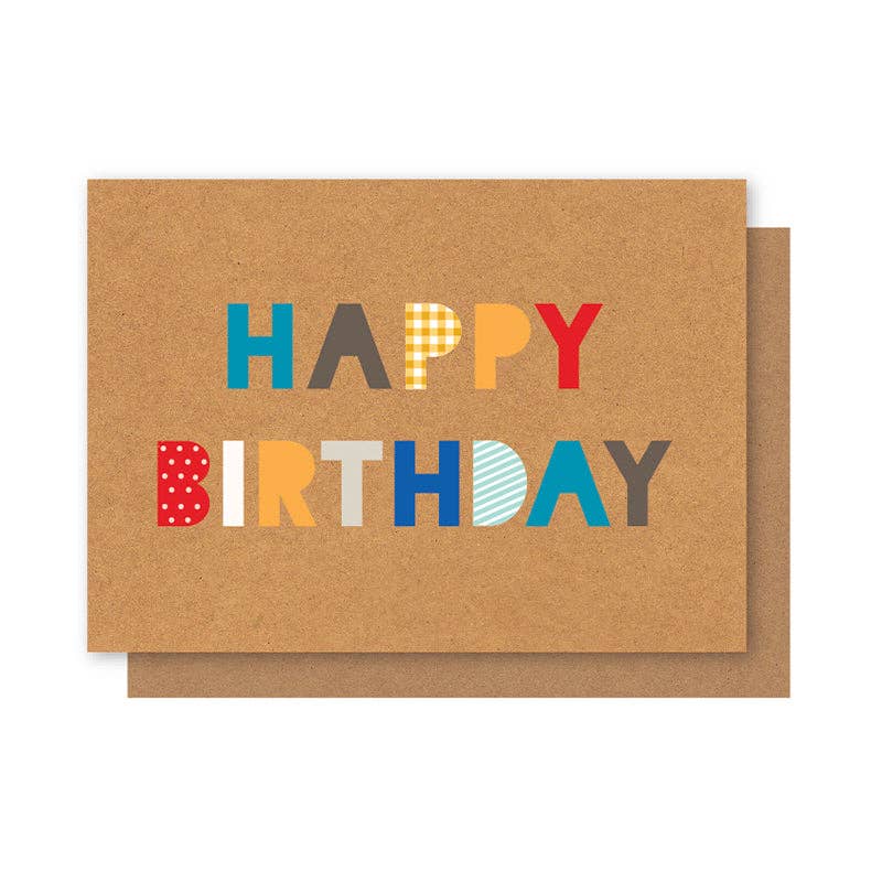 Pattern Font Birthday Card