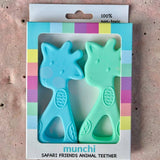 Giraffe Twin Pack Teethers - Blue and Green
