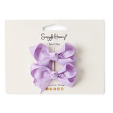 Soft Violet Piggy Tail Hair Clips - Pair