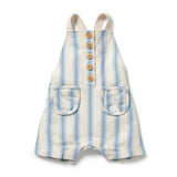 Organic Deep Blue Stripe Overall