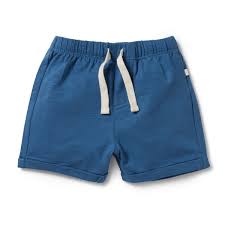 Wilson and Frenchy Dark Blue Organic Tie Front Short
