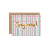 Congrats Pattern Mini Card - Cute Celebration Fun Greeting