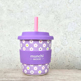 Flower Middie Single Cup (8oz/240ml) Pink Straw Included