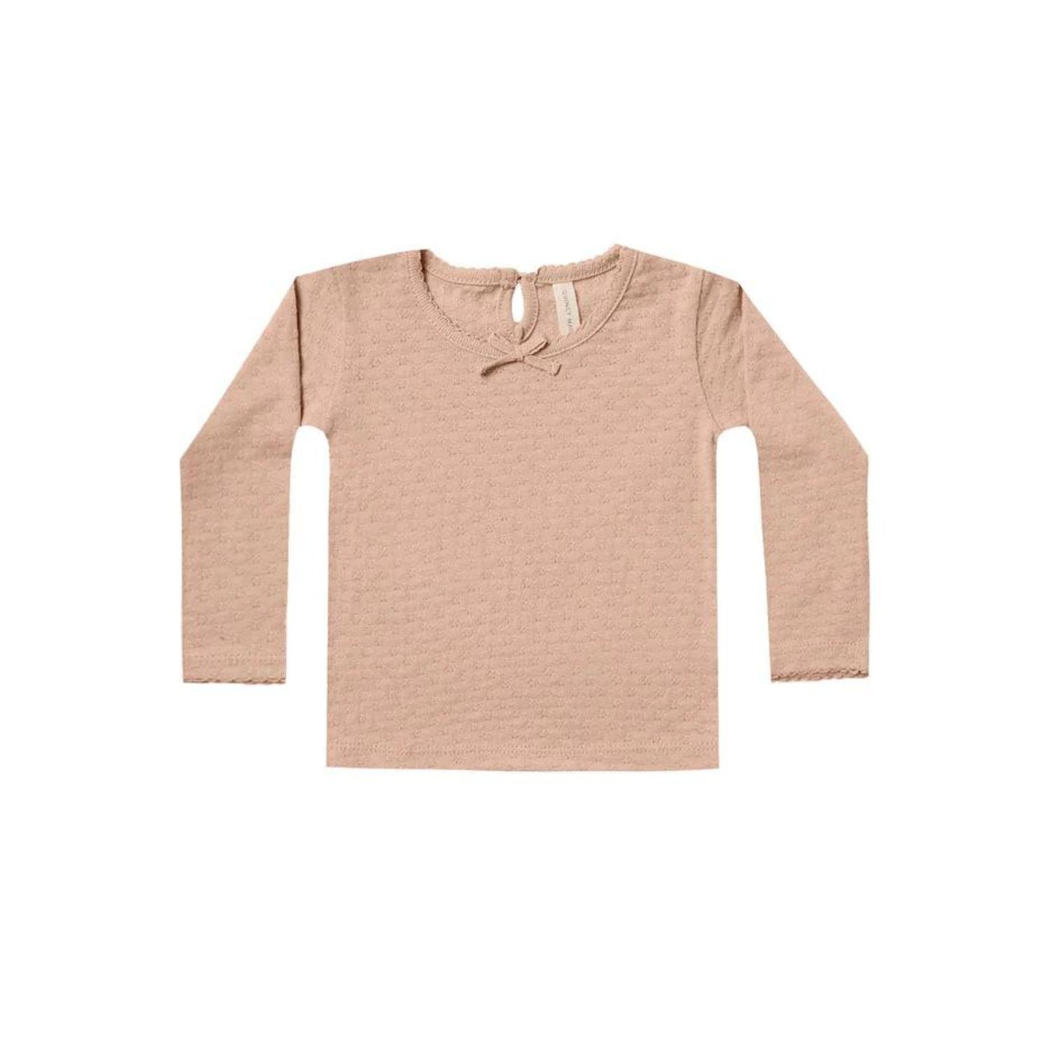 Pointelle Long Sleeve Tee | Blush