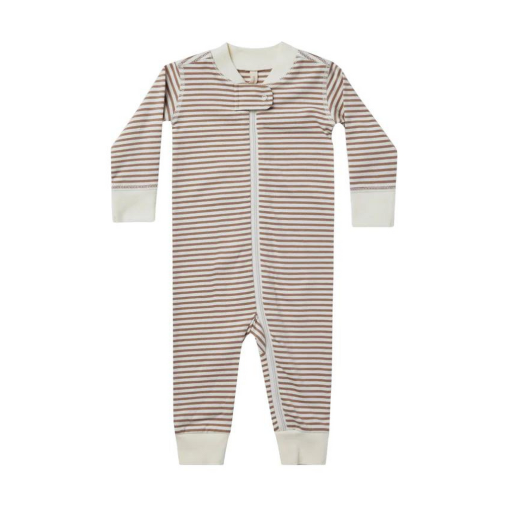 Zip Long Sleeper | Cocoa Stripe