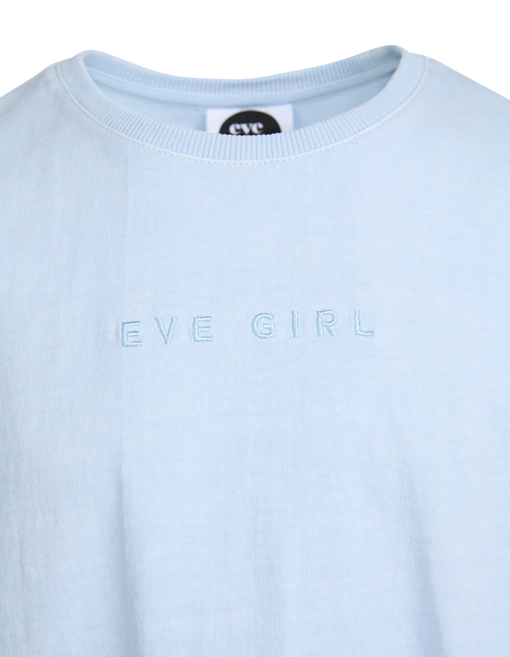 Eve Girl Washed Tee  - LIGHT BLUE