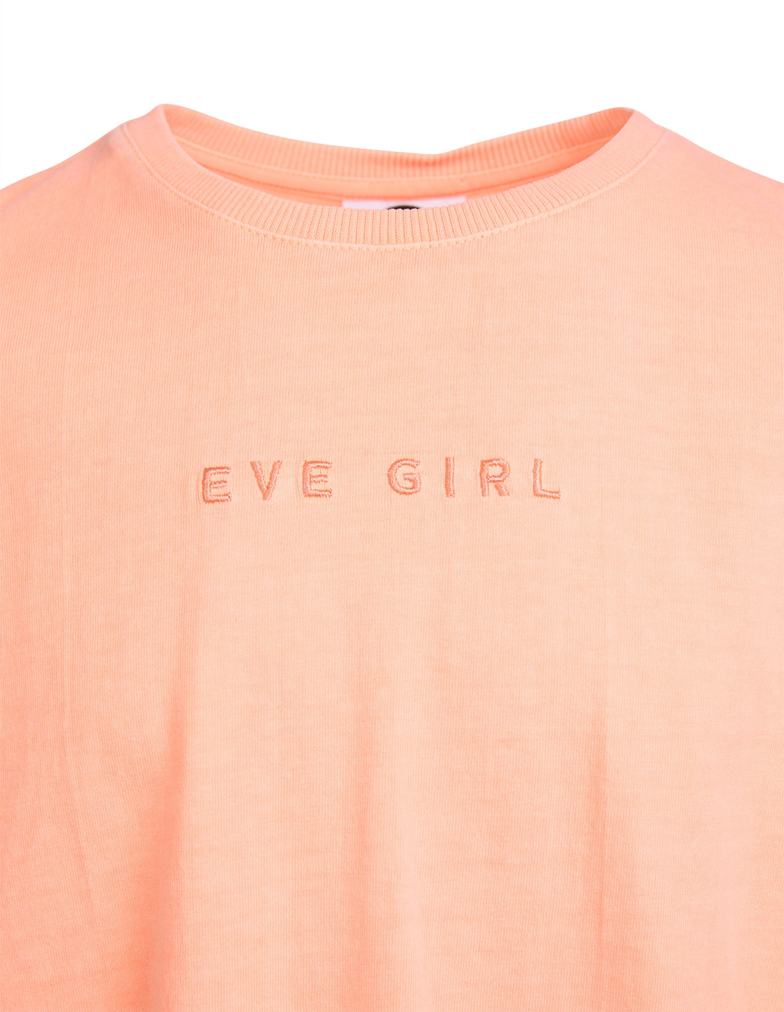 Eve Girl Washed Tee  - NEON PEACH