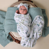 Eden Organic Jersey Wrap & Topknot Set