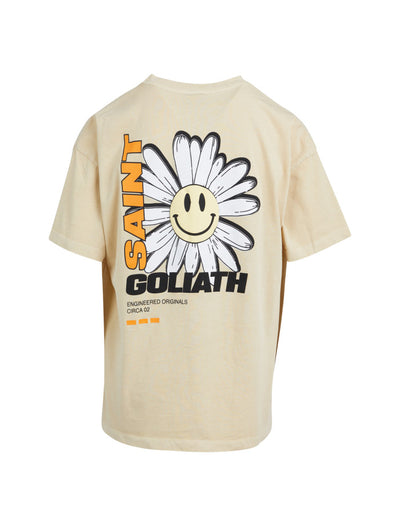 Happy Flower Tee (Size 8-16) - NATURAL