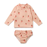 Strawberry Kisses Cutwork Swimset