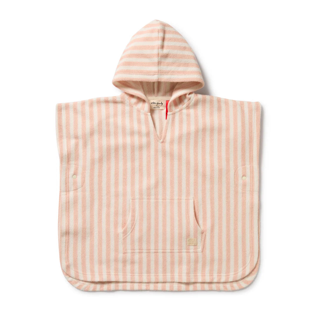 Strawberry Wave Organic Hooded Poncho