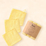 Kiin Wash Cloths 3 Pack - Buttercup