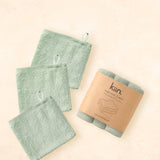 Kiin Wash Cloths 3 Pack - Sage