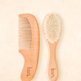 Kiin Wooden Baby Brush + Comb Set